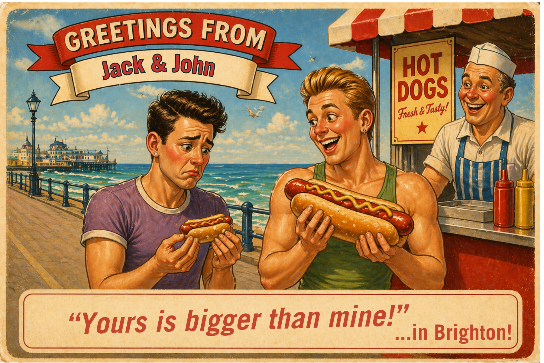 Vintage seaside postcard from Bigger than Mine