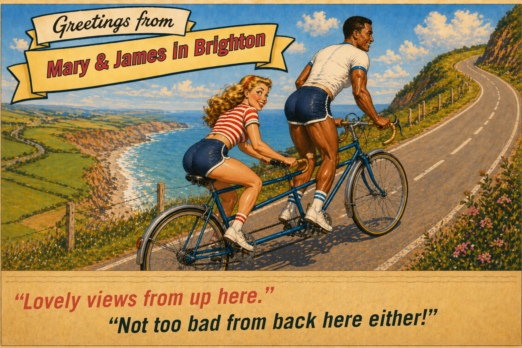 Vintage seaside postcard from Nice View #2