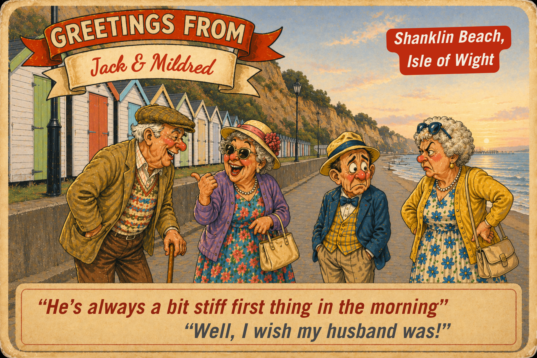 Vintage Isle of Wight postcard: Shanklin