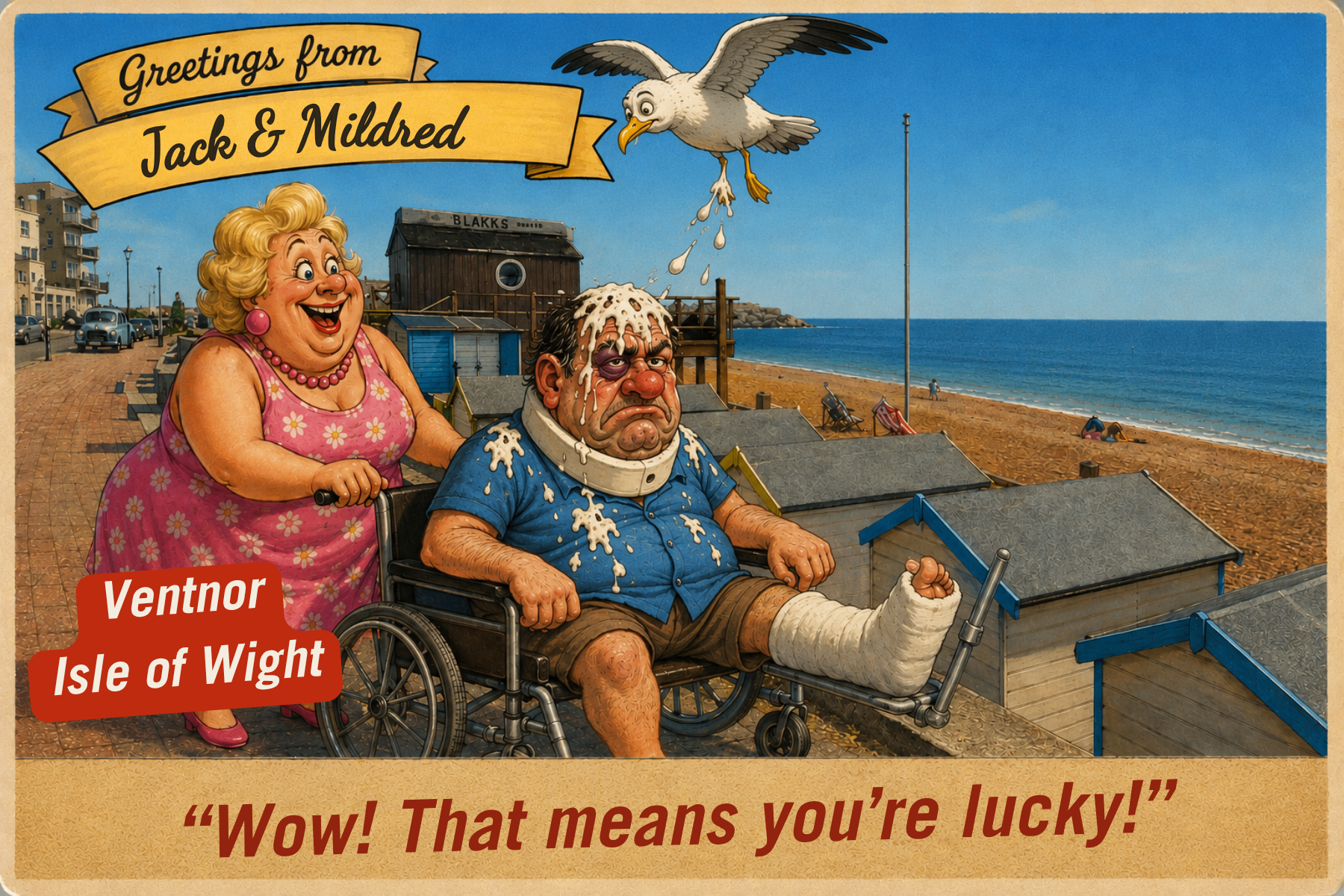 Vintage Isle of Wight postcard: Ventnor #2