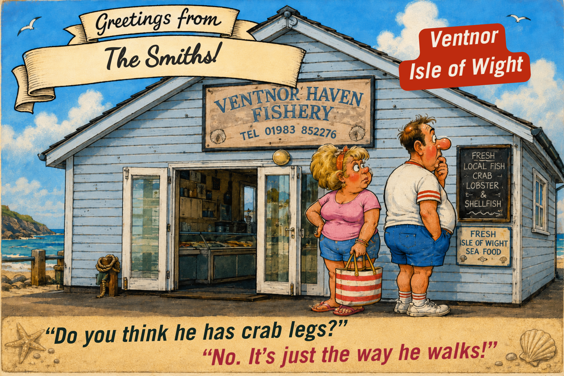 Vintage Isle of Wight postcard: Ventnor
